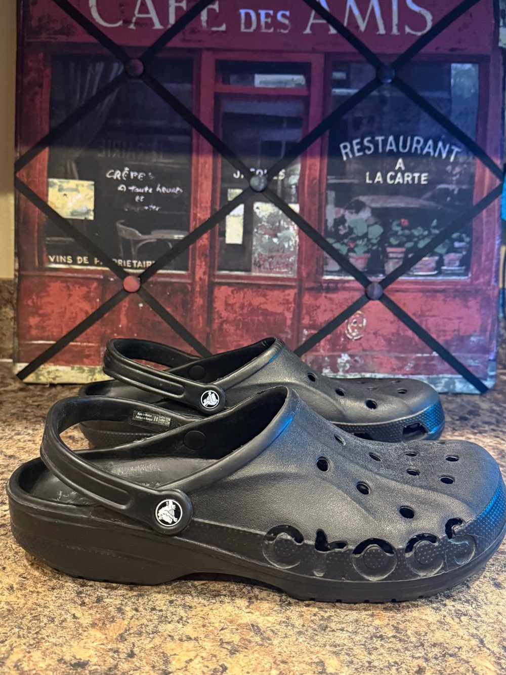 Crocs Mens Baya Clog - Black. Size 13
